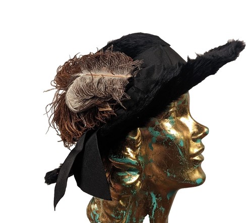 Vintage Union Made Hat Multicolor Feathers W/ Feathered Brim  display picture 1