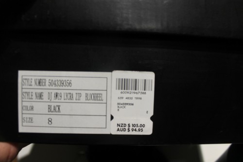 NEW DAVID JONES RE BLACK ZIP HEEL BOOTS UK8 / US 9 RRP $94.95 - Picture 4 of 5