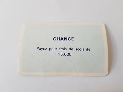 GLÜCKSKARTE MONOPOLY MIRO PARKER COMPANY SCHULGEBÜHREN BEZAHLEN