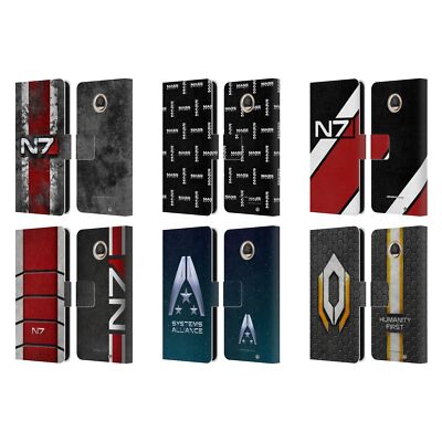 OFFICIAL EA BIOWARE MASS EFFECT GRAPHICS LEATHER BOOK CASE FOR MOTOROLA PHONES