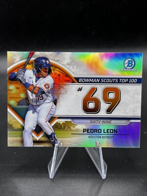 2023 Bowman Chrome Scouts Top 100 # BTP-69 Pedro Leon Houston Astros