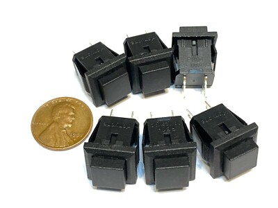 6 Pieces NC square Black DS-430 push button switch Momentary Closed open N/C E3