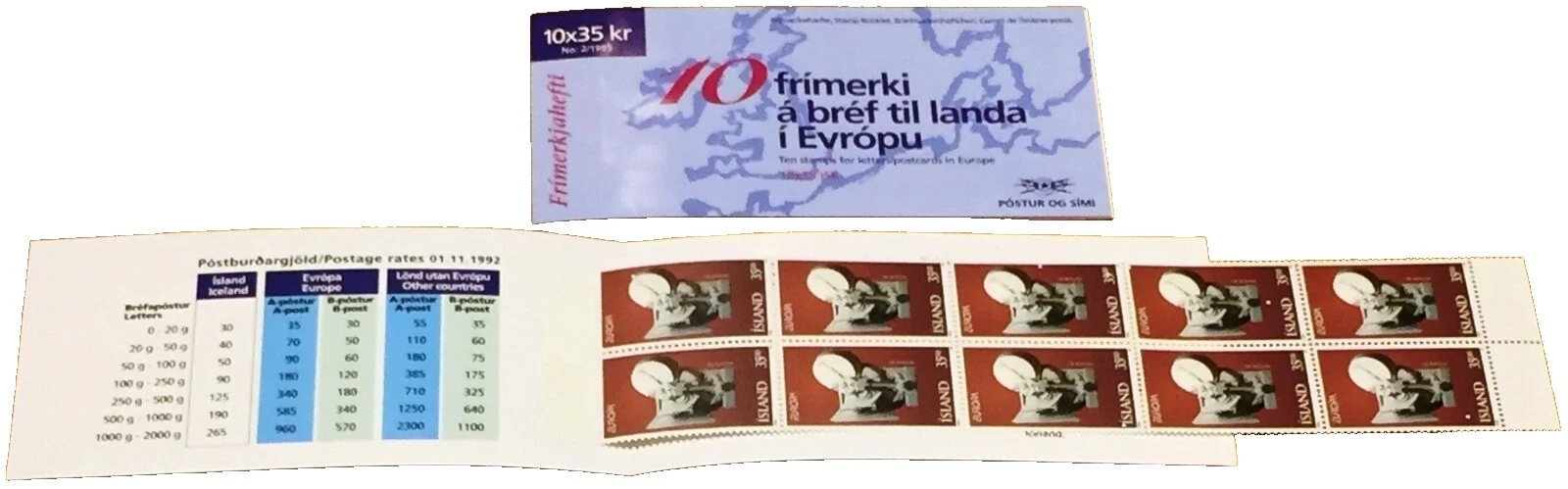 XF/S (Extremely Fine/Superb) Used Stamp Booklets Icelandic Stamps