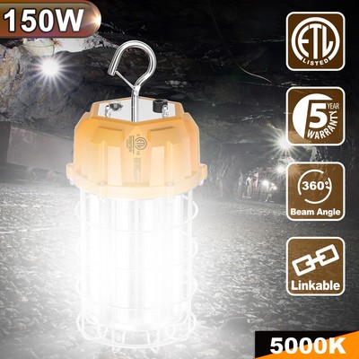 150W LED Temporary Work Light High Bay Construction Hanging Portable Light ETL