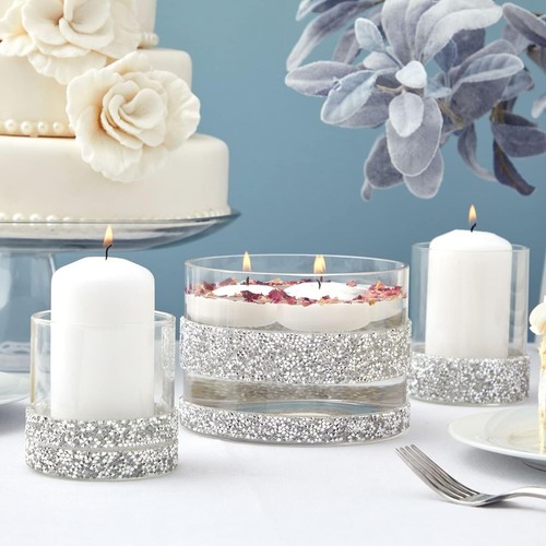 4 Size Silver Crystal Rhinestone Adhesive Strips Crafts Decor Gifts 0.4" - 1.2" - 第 2/8 張圖片