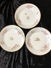 JP LIMOGES JEAN POUYAT 7 1/2" SOUP BOWLS - Pink and white floral PRICE PER ONE