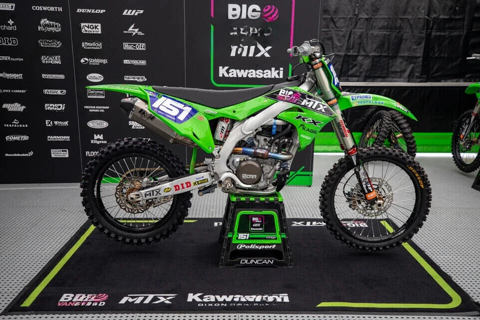 Alfombrilla de garaje para moto 220x80 cm para Kawasaki alfombrilla de garaje para moto Foto 3 de 4