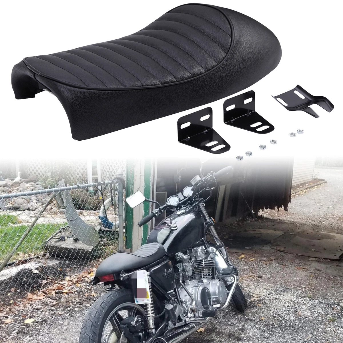 Cafe Racer Solo Zadel Biltwell Spencer Seat - Tuck N' Roll - Triumph