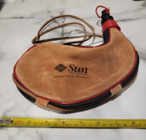 Vintage Sun Microsystems Bota Canvas Bag - Wine,  Water - 1990's -  New - Suede