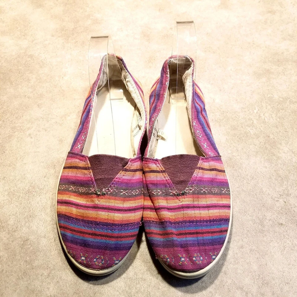 Mossimo Womens 077024150F Size 10 Multicolor Textile Slip On Loafer Flats - Image 2 of 4