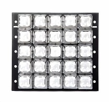 1pc White Keyboard 5x5 25 keys Metal Panel SPST Machine type Pushbutton Switch