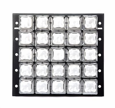 1pc White Keyboard 5x5 25 keys Metal Panel SPST Machine type Pushbutton Switch