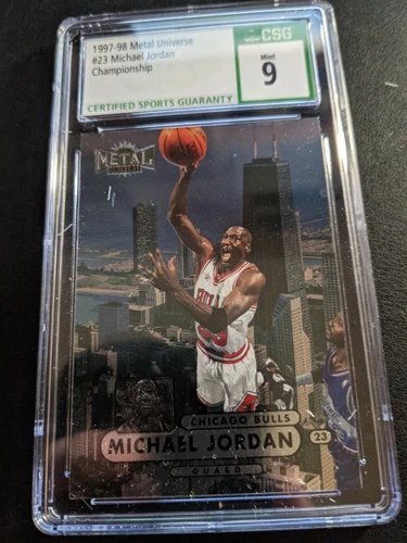 1997-98 Fleer Metal Universe Chicago Michael Jordan CSG 9 MInt RARE #23