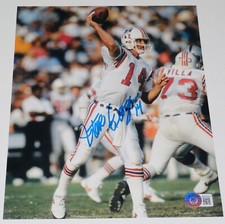 STEVE GROGAN AUTOGRAPHED 8X10 COLOR PHOTO (NEW ENGLAND PATRIOTS) - BECKETT COA!
