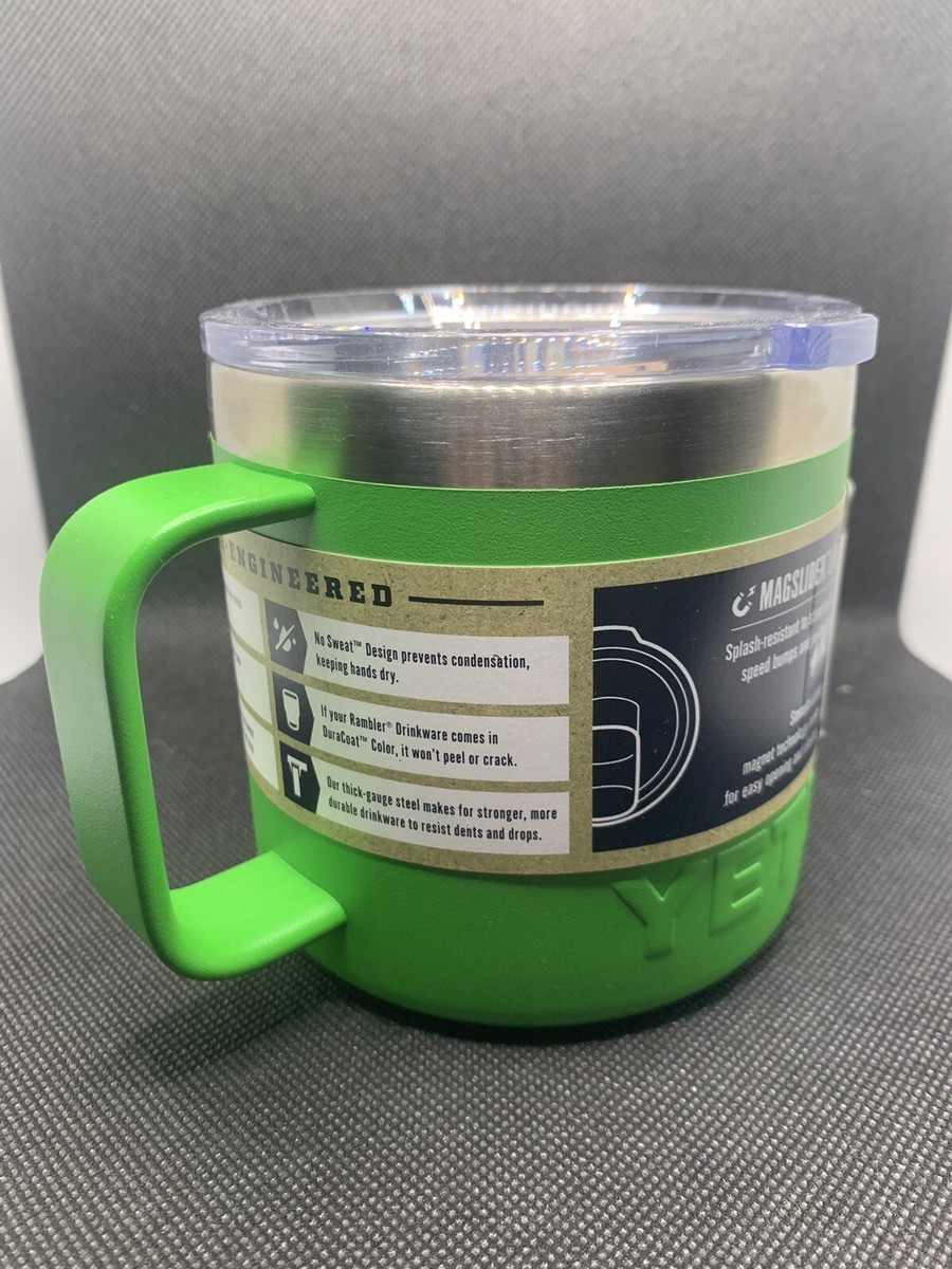 YETI Rambler 14 oz Canopy Green BPA Free Mug with MagSlider Lid