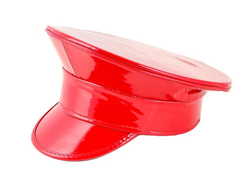 Plain Patent Leather Captain Hat Halloween Costume Cosplay Gothic Club Festival - Picture 19 of 32