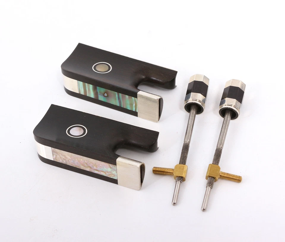 Arco de violonchelo 4/4 rana montado en plata de ley accesorios de arco de violonchelo Foto 2 de 4