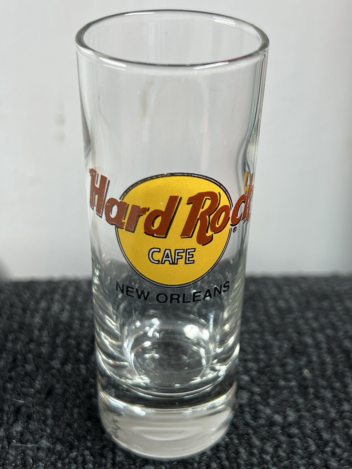 Hard Rock Cafe New Orleans Tequila Whisky Shot Glass Clear Classic Logo-image