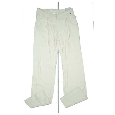AirField Damen Hose High Waist Flare Schlag Stoff Sommer Gr.36 W29 L34 Creme NEU