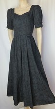Laura Ashley Kleid 34 schwarz Hochzeit vintage Schleifen Ballkleid Abendkleid
