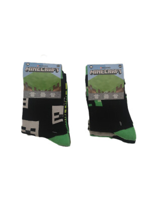 NEU! OVP! 2 x 3er Pack Set Socken Minecraft Fanartikel Playstation Kinder 31-34