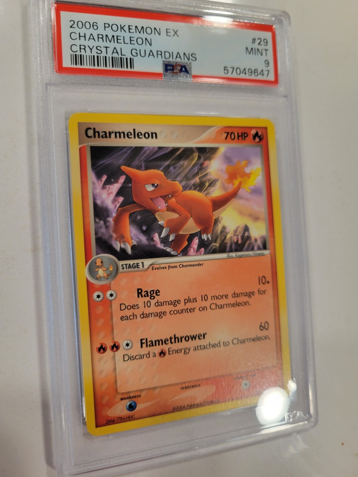 Pokemon 2006 Ex Crystal Guardians Charmeleon 29/100 PSA 9 Mint
