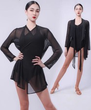 Latin Tango Modern Dance Rhythm Tops Coats Ballroom Practice Dancewear Rumba