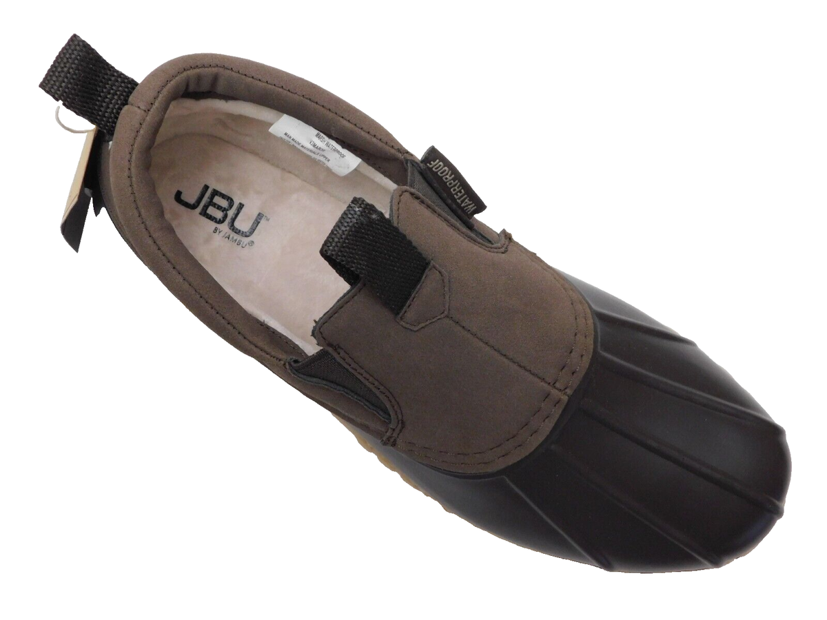 JBU Men Marsh Waterproof Slip On Duck Shoe Loafers Size US 13M Dark Brown Beige 249f3ede-6b01-4ceb-99e2-  main image 3