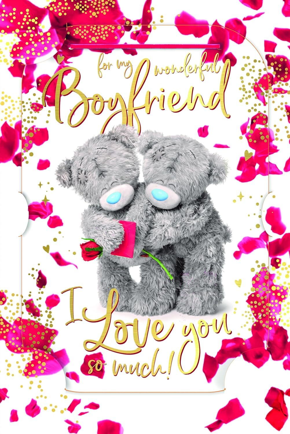 Me To You Tatty Teddy Wonderful Boyfriend 3D Keepsake Birthday Greeting Card 6x6ins - Official Collection - Image 2