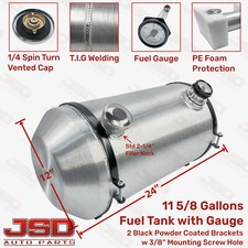 Universal 12x24 11 58 Gallon 14 Npt Spun Aluminum Gas Tank Fuel Tank Wgauge Universal 12x24 11 58 Gallon 14 Npt Spun Aluminum Gas Tank Fuel Tank Wgauge