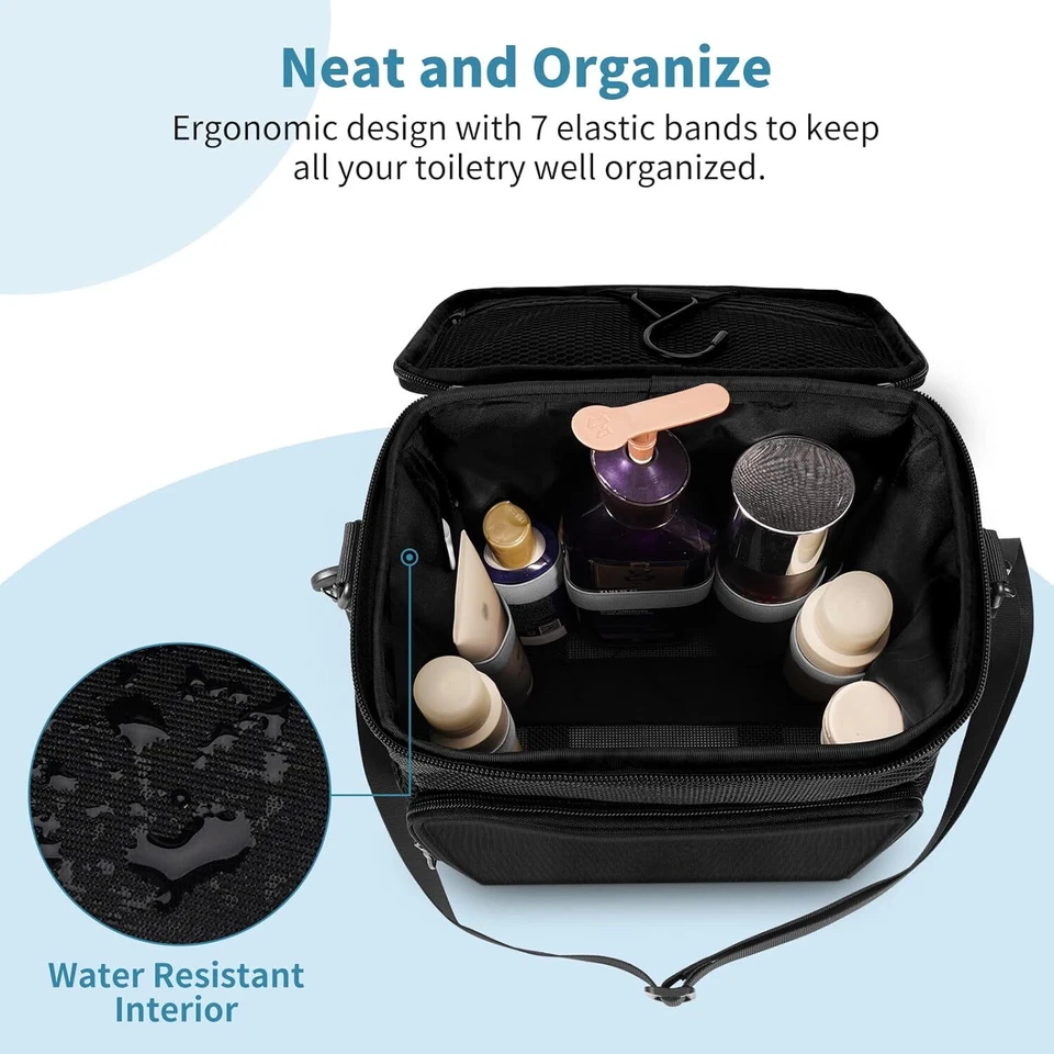 Bolsa de viaje organizadora de viaje para colgar de secado rápido portátil carrito de ducha Foto 3 de 4