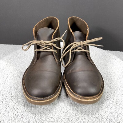 Clarks Men\'s Bushacre Chukka Desert Ankle Laced Boots Sz 9 M Beeswax Leather s-l1200.jpg main image 3