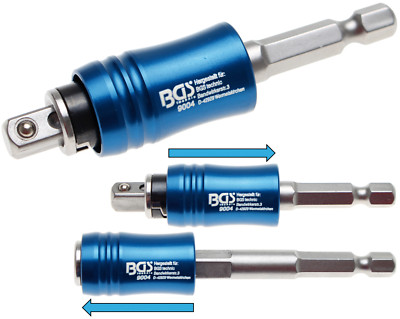 BGS Magnethalter 1/4'' Bits Steckschlüssel Halter 2-IN-1 Bithalter Akkuschrauber