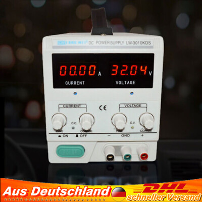 0-30V 0-10A DC Power Supply Digital Regelbar Netzteil Labornetzgerät Netzgerät