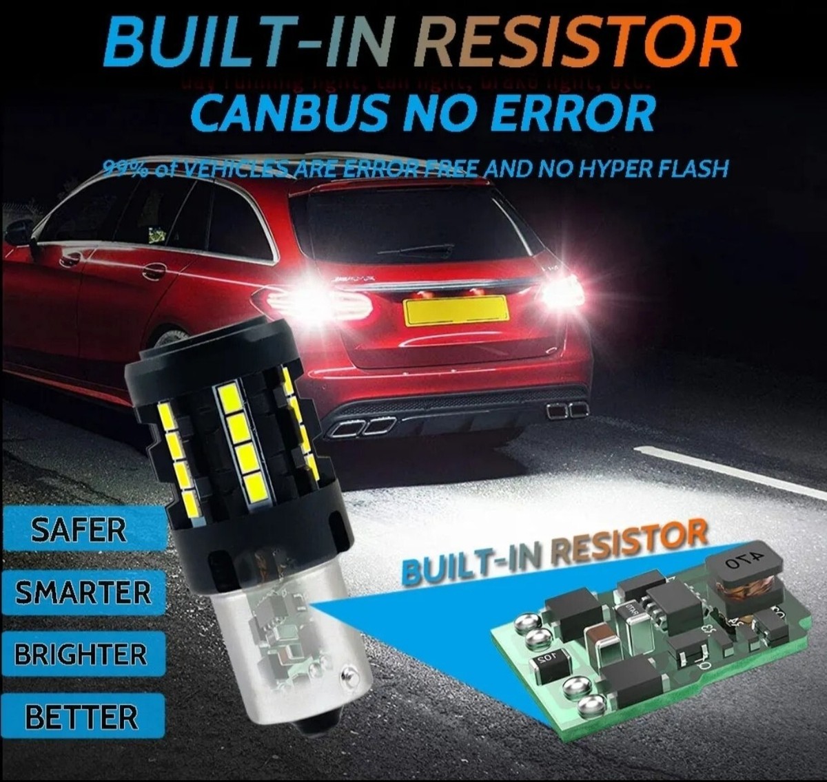 LUCE RETROMARCIA 135 LED P21W BA15S CANBUS PER ALFA ROMEO 145 6000K - Foto 8