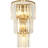 1X Wandleuchte Innen Wohnzimmer Kronleuchter E14 Led Schlafzimmer Wandlampe Gold