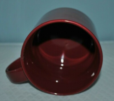 Starbucks Mug 2013 14 oz Dark Red Burgundy White Stackable Etched LOGO |  eBay