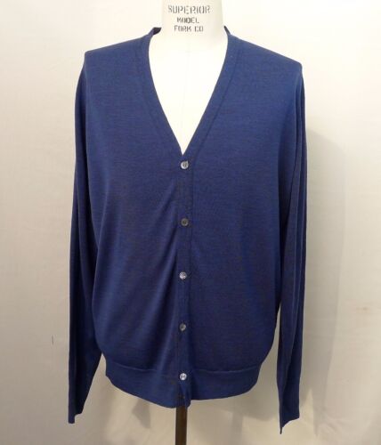 John Smedley Blue  Cardigan Sweater Made in England NWT Various Sizes  - 第 1/8 張圖片