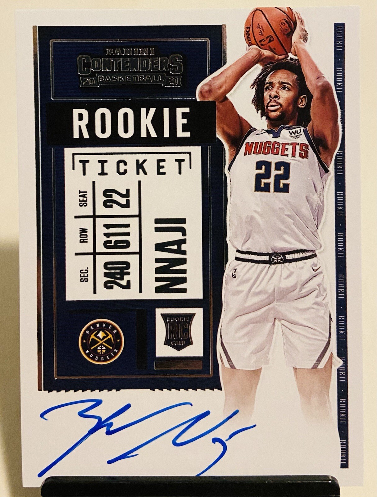 Zeke Nnaji 2020-21 Panini Contenders Rookie Ticket On-Card Auto RC 🏀🔥✍️