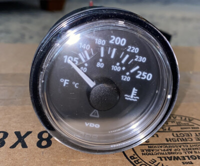 VDO Marine 2-1/16'' (52mm) ViewLine Water Temperature Gauge - 100-250°F - ...