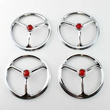5-3/4" HEADLIGHT COVERS TRI BAR RED DOT COVERS 4 PC SET CARS TRUCKS