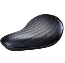 Motorrad Solositz schwarz flach Tuck Roll Einzelsitz Choppersitz Bobbersitz