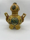 Antique Reticulated Potpourri Vase & Cover Openwork Gilding 104 B121 Y77
