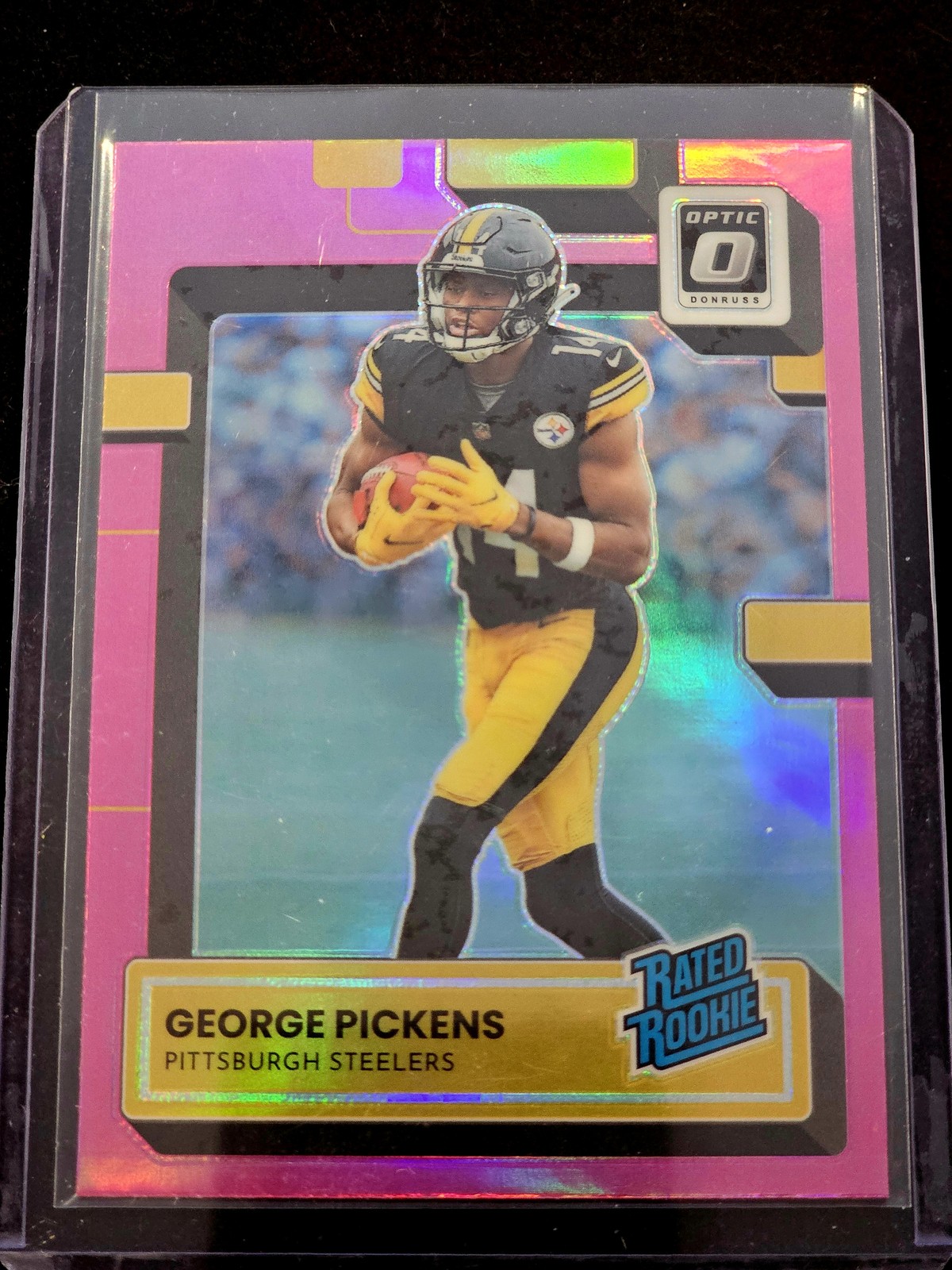 2022 Panini Donruss Optic - Rated Rookie George Pickens #223 Pink Prizm (RC)