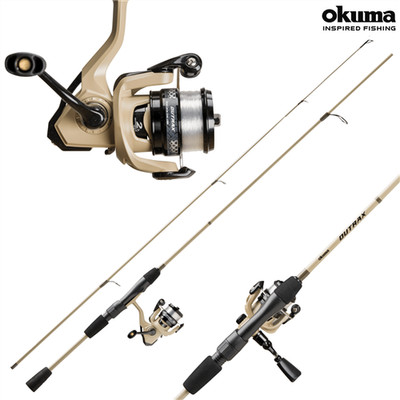 Okuma Outrax Combo Set Rute Rolle Schnur Carbonrute Stationärrolle Spinnangeln