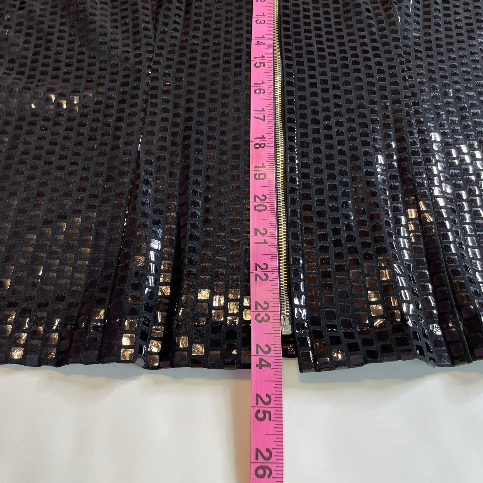 Exclusively Misook Black Square Pattern Shiny Ful… - image 12