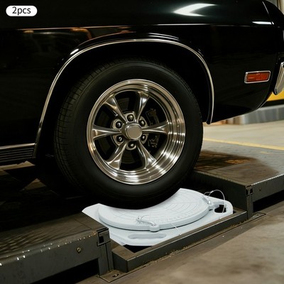 2pcs 5 Ton Front End Wheel Alignment Turntable Plate 360° Rotating Plate Table