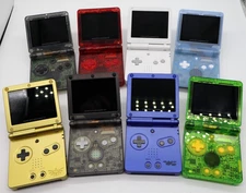 Nintendo Game Boy Advance SP Console with Backlit Screen IPS V5 GBA CHOOSE SHELL