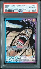 2022 One Piece Romance Dawn - ENGLISH - Kaido Alt Art OP01-061 - Errata PSA 10