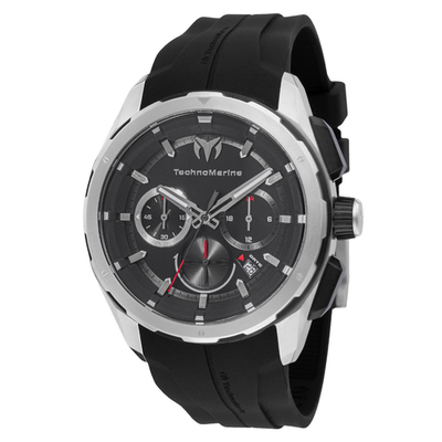 Technomarine Men's Watch Ocean Nomad Chrono Black Dial Silicone